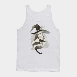 the witch with the cat Tank Top